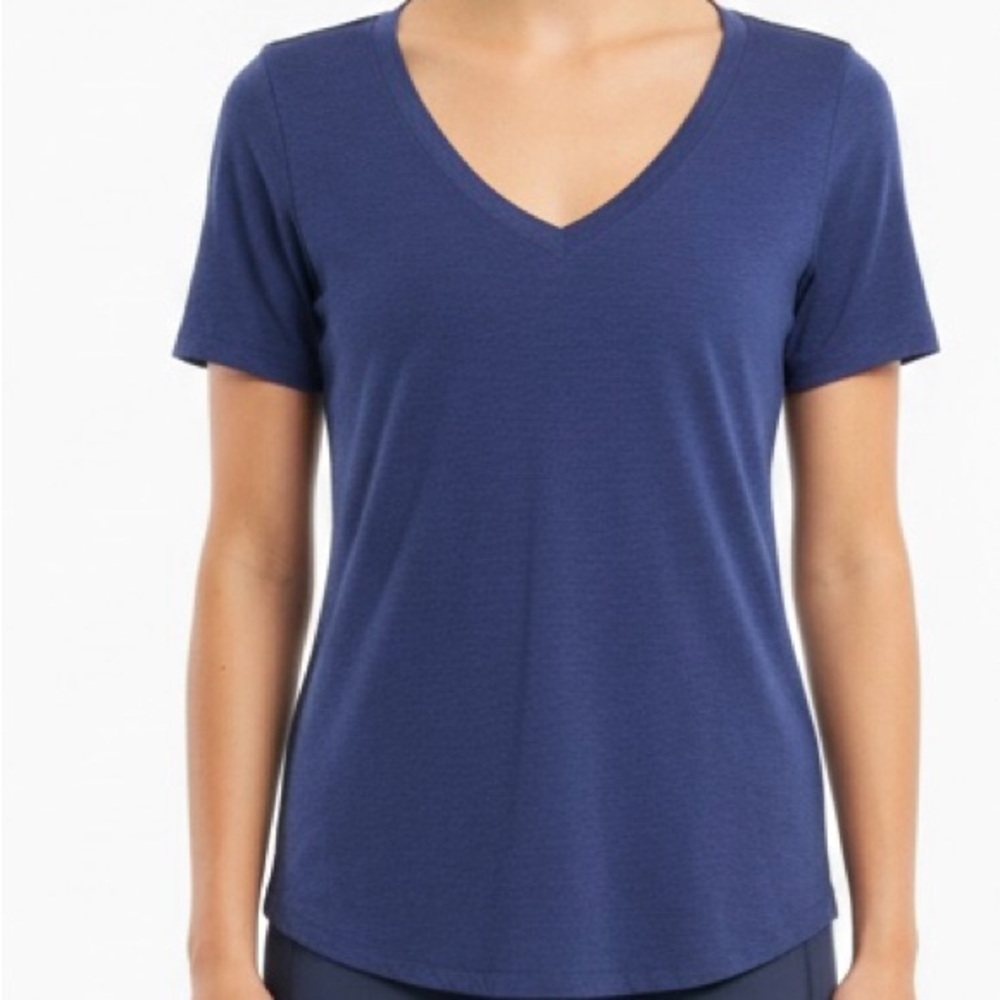 Lululemon Love V-Neck Short Sleeve T-Shirt Deep Blue Size S